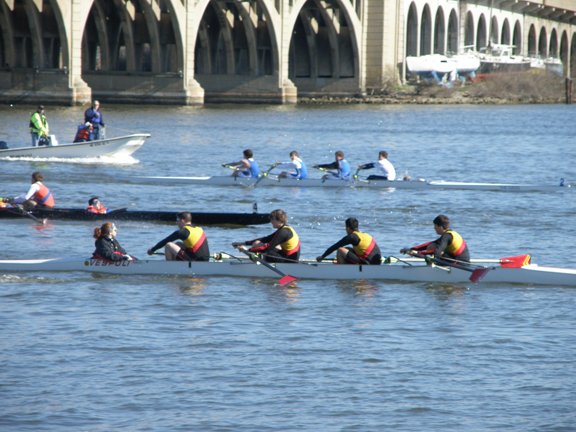 Former rowers reunite on water