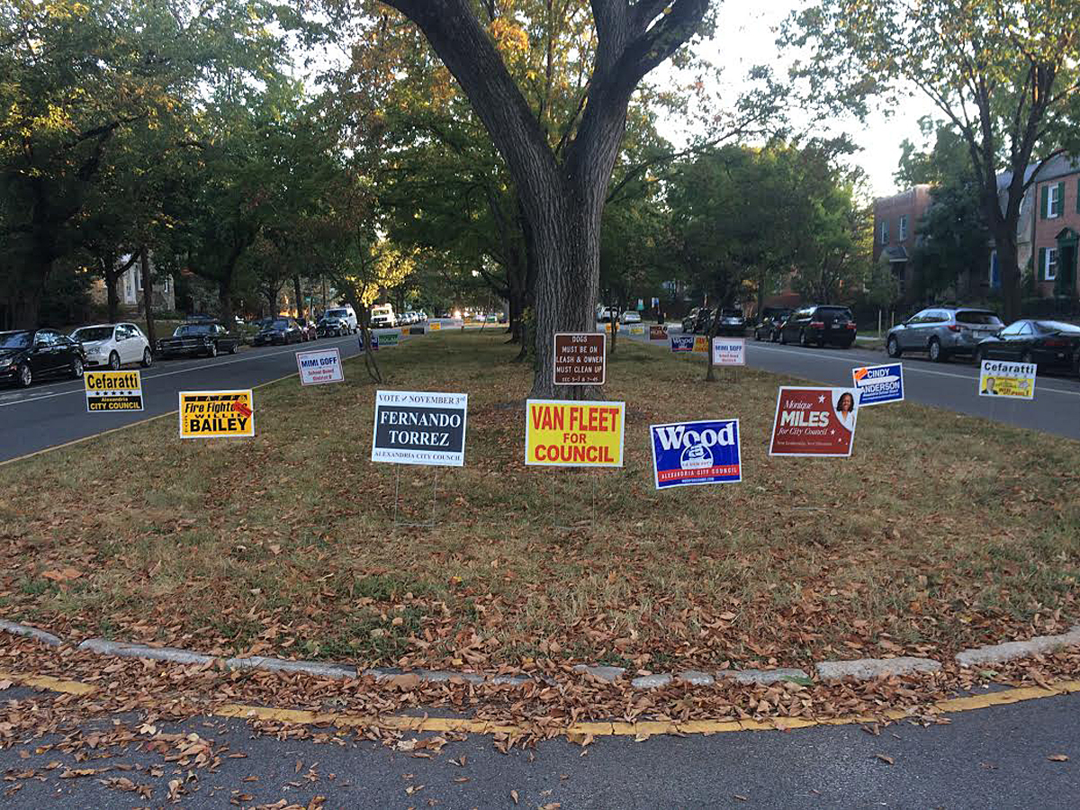 City council candidates spar in sign scuffle